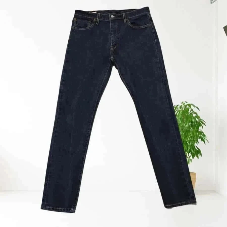LEVI'S premium 512 - tapered straight fit - high waist - w32 L32 navy blue excellent condition – photo 9